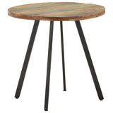 Dining Table 80 cm Solid Reclaimed Wood - Close-Up Angle