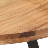 Dining Table 80 cm Solid Acacia Wood - Side View