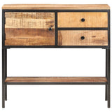 Sideboard 85x30x80 cm Rough Mango Wood - Side View