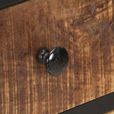 Sideboard 85x30x80 cm Rough Mango Wood - 45-Degree Angle