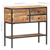Sideboard 85x30x80 cm Rough Mango Wood - Low Angle