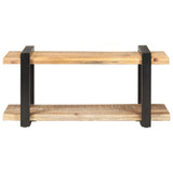 TV Cabinet 90x40x40 cm Rough Mango Wood - Front View
