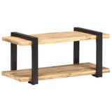 TV Cabinet 90x40x40 cm Rough Mango Wood - Low Angle