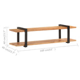 TV Cabinet 160x40x40 cm Solid Acacia Wood - 45-Degree Angle