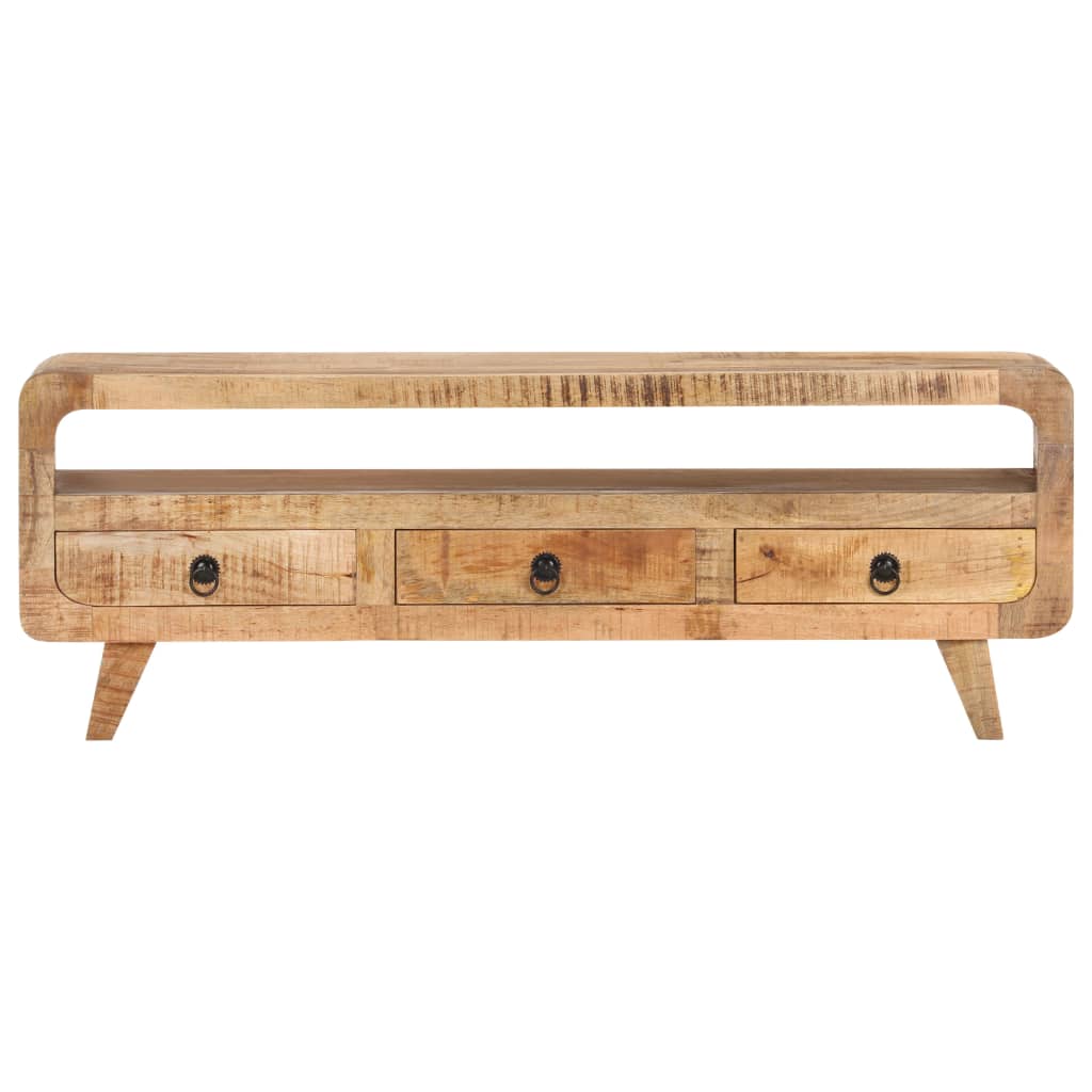 TV Cabinet 117x30x41 cm Solid Rough Mango Wood