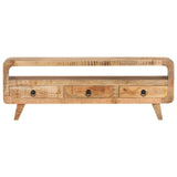 TV Cabinet 117x30x41 cm Solid Rough Mango Wood