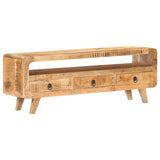 TV Cabinet 117x30x41 cm Solid Rough Mango Wood