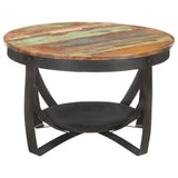 Coffee Table ?8x43 cm Solid Reclaimed Wood - Top-Down View