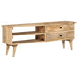 TV Cabinet 140x30x50 cm Solid Mango Wood
