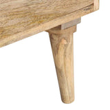 TV Cabinet 140x30x50 cm Solid Mango Wood - Close-Up Angle