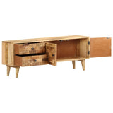 TV Cabinet 120x30x45 cm Solid Mango Wood - Front View