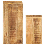 Plant Stands 2 pcs Solid Mango Wood - Top-Down View