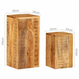 Plant Stands 2 pcs Solid Mango Wood - Extra Image