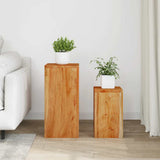 Plant Stands 2 pcs Solid Acacia Wood - Side View