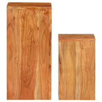Plant Stands 2 pcs Solid Acacia Wood