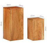 Plant Stands 2 pcs Solid Acacia Wood - Extra Image