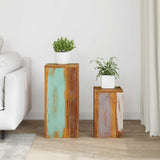Plant Stands 2 pcs Solid Reclaimed Wood