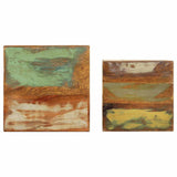 Plant Stands 2 pcs Solid Reclaimed Wood - 45-Degree Angle