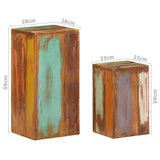 Plant Stands 2 pcs Solid Reclaimed Wood - Extra Image