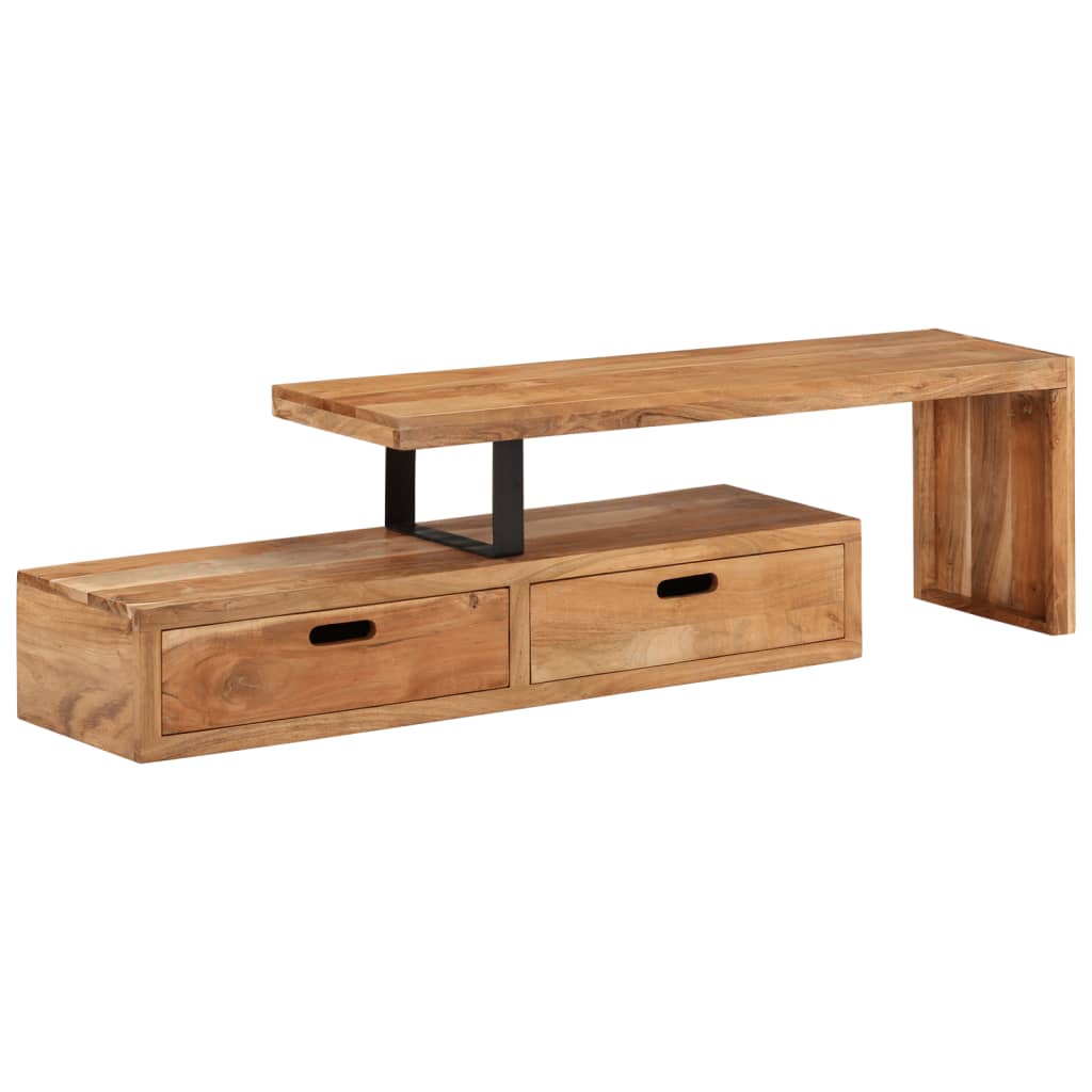 TV Stand (118-195)x30x40 cm Solid Acacia Wood