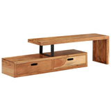 TV Stand (118-195)x30x40 cm Solid Acacia Wood