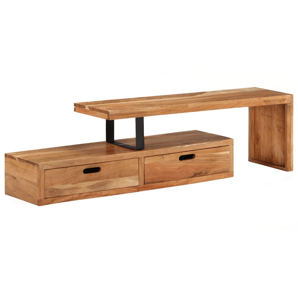 TV Stand (118-195)x30x40 cm Solid Acacia Wood