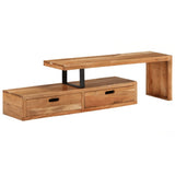 TV Stand (118-195)x30x40 cm Solid Acacia Wood
