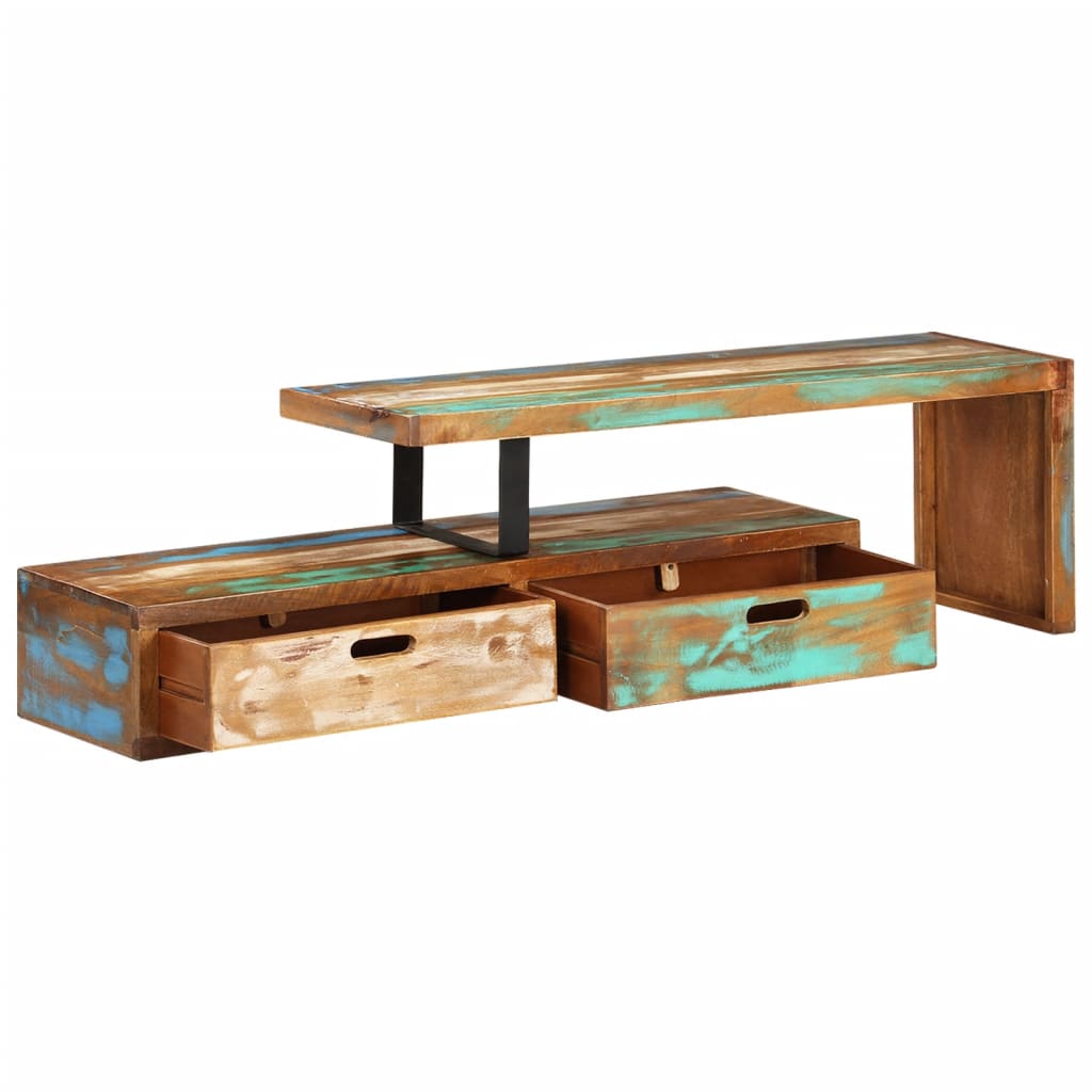 TV Stand (118-195)x30x40 cm Solid Reclaimed Wood