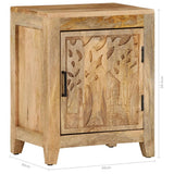 Bedside Cabinet 40x30x50 cm Solid Mango Wood - Close-Up Angle