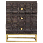 Bed Cabinet Black 40x30x50 cm Solid Mango Wood