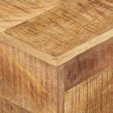 Side Table 30x30x33 cm Rough Mango Wood - Top-Down View