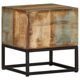 Side Table 30x30x33 cm Solid Reclaimed Wood - Rear View