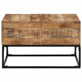 Coffee Table 68x68x41 cm Rough Mango Wood