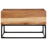 Coffee Table 68x68x41 cm Solid Acacia Wood - Front View