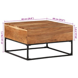 Coffee Table 68x68x41 cm Solid Acacia Wood - Extra Image