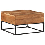Coffee Table 68x68x41 cm Solid Acacia Wood - Side View
