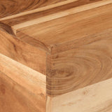 Coffee Table 68x68x41 cm Solid Acacia Wood - Close-Up Angle