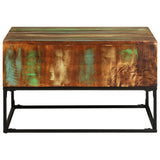 Coffee Table 68x68x41 cm Solid Reclaimed Wood - Front View