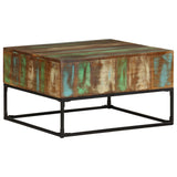 Coffee Table 68x68x41 cm Solid Reclaimed Wood - Rear View