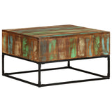 Coffee Table 68x68x41 cm Solid Reclaimed Wood - Close-Up Angle