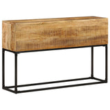Console Table 120x30x75 cm Rough Mango Wood