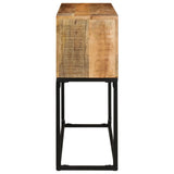 Console Table 120x30x75 cm Rough Mango Wood - Side View