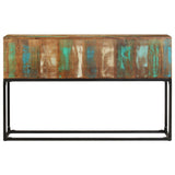 Console Table 120x30x75 cm Solid Reclaimed Wood - Front View