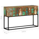 Console Table 120x30x75 cm Solid Reclaimed Wood - Close-Up Angle