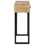 Console Table 100x30x75 cm Solid Mango Wood - Side View