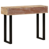 Console Table 100x30x75 cm Solid Mango Wood - Top-Down View