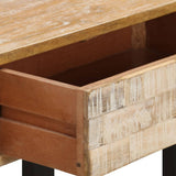 Console Table 100x30x75 cm Solid Mango Wood - Rear View