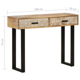 Console Table 100x30x75 cm Solid Mango Wood - Low Angle