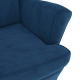 Armchair Blue Velvet - Rear View