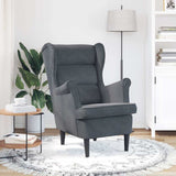 Armchair Dark Grey Velvet
